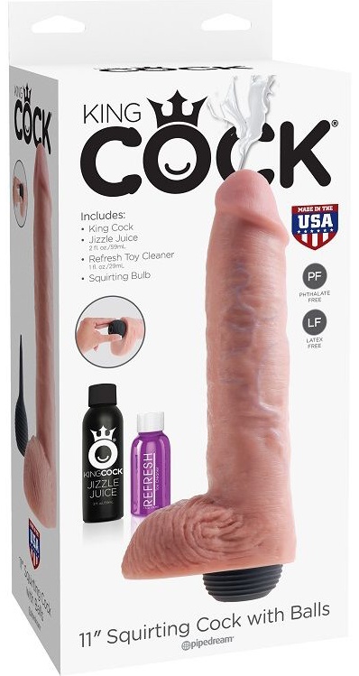 King Cock - Squirting Cock 11 Inch Flesh