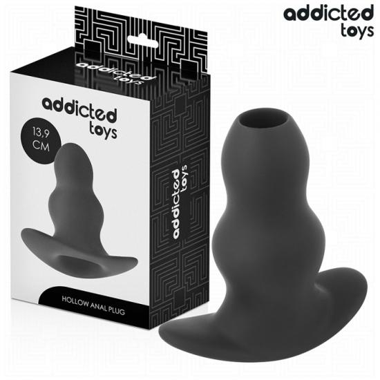 Addicted Toys Hollow Anal Plug Silicone XL (13.9 cm), dutá anální zátka