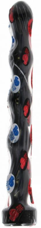 All Black AB69, černé vinylové dildo 31 x 3,5 cm