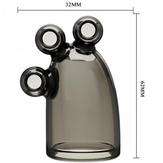 Vibrační návlek na penis BAILE CRYSTAL CAP II