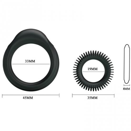 Kit 2 Rings Silicone Ring Manhood