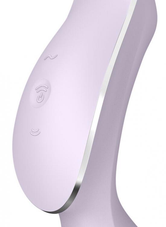 Satisfyer Curvy TRINITY 2 vibrátor se stimulátorem klitorisu violet 16,8 cm