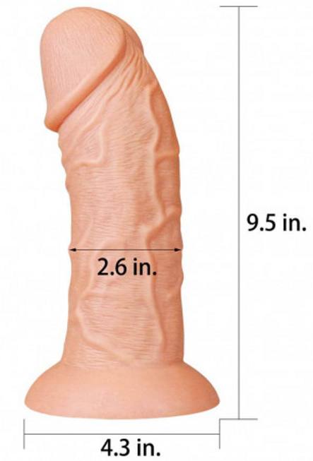 LoveToy Realistic Curved Dildo 9,5