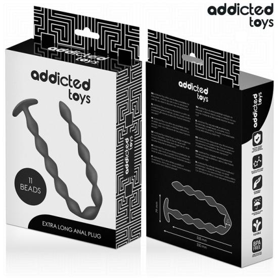 Addicted Toys Extra Long Silicone Anal Plug, extra dlouhá anální hračka