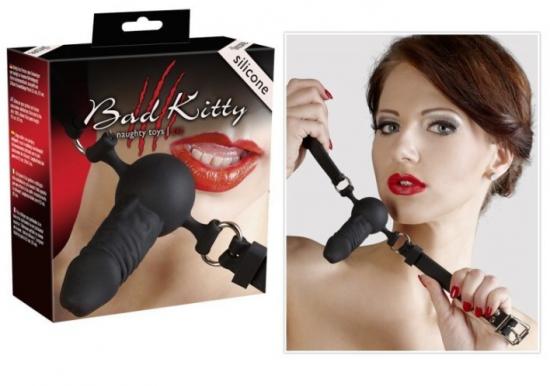 Bad Kitty Silicone Gag Ball Silikonový roubík s dildem