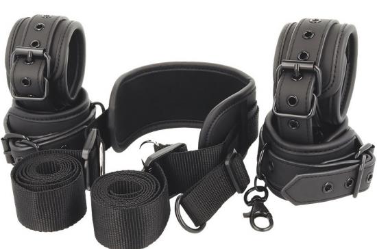 Fetish Submissive Neck, Handcuffs Anklecuffs Vegan Leather Fetish Submissive Neck, Handcuffs Anklecuffs Vegan Leather