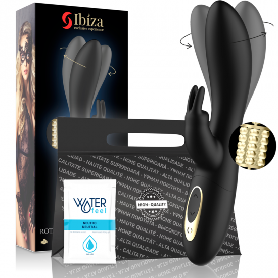 IBIZA Vibrátor Powerful Pearled Rotator With Rabbit