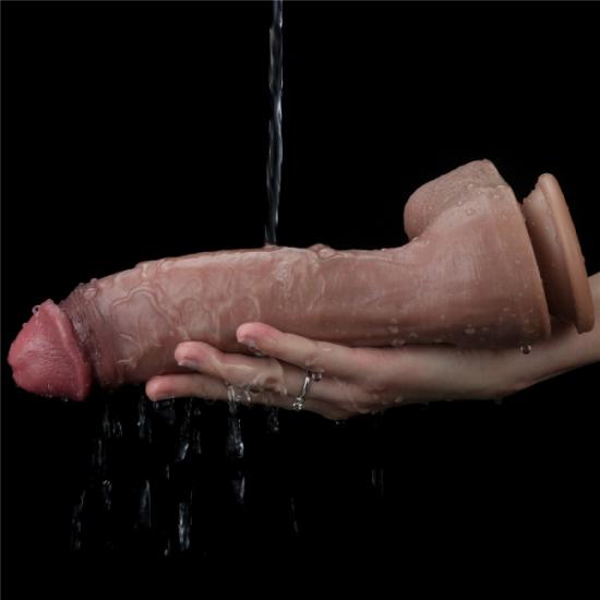 LoveToy Dual Layered Platinum Silicone Cock 10.5