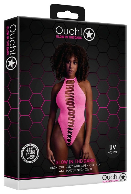 Ouch! Glow in the Dark High-Cut Body Neon Pink