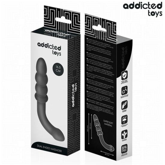 Addicted Toys Double Anal Massager Silicone (16.5 cm), dvojitý anální masér