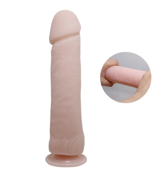 BAILE VIBRATORS THE VELKÝ PENIS REALISTICKÝ A VIBRAČNÍ DILDO FLESH 26 CM
