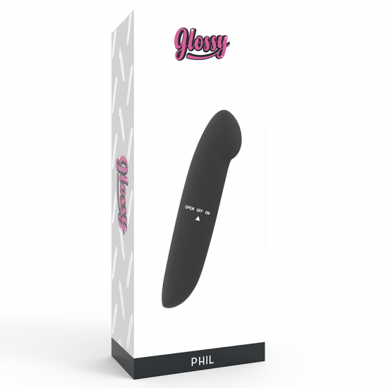 Glossy Phil Vibrator Black