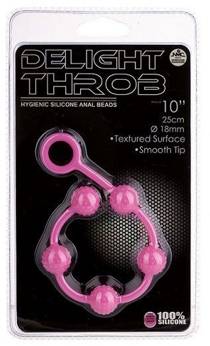 Delight Throb Anal Beads pink
