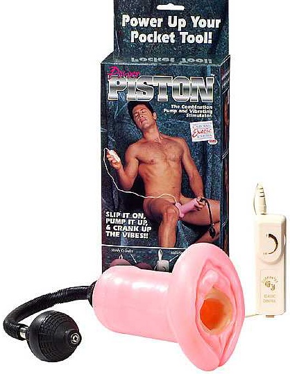 Kombinace vagíny a vakuové pumpy s vibrací Power-Piston Pink Kombinace vagíny a vakuové pumpy s vibrací Power-Piston Pink