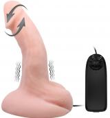 Rotačně vibrační dildo 20 cm s přísavkou a dálkovým ovládáním