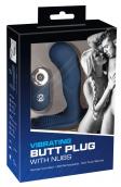 Kolík anální You2Toys Vibrating Butt Plug with nubs blue