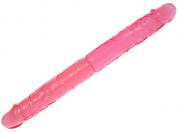 Pink double heads dildo