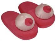 Růžové pantofle s prsy Busen-Puschen Růžové pantofle s prsy Busen-Puschen