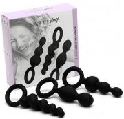 Černá anal Satisfyer Plugs sada 3ks
