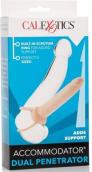 CalExotics Accommodator Dual Penetrator dildo s kroužkem na penis Skin CalExotics Accommodator Dual Penetrator dildo s kroužkem na penis Skin