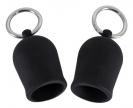 You2Toys Silikonové přísavky na bradavky s kovovými kroužky Black Velvets, 2 ks