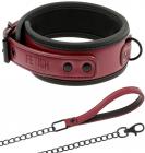 FETISH SUBMISSIVE DARK ROOM COLLAR WITH LEASH