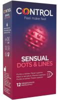 Kondomy Control Sensual Dots &amp; Lines stimulační 12 ks