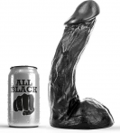 All Black AB64, černé vinylové dildo 22,5 x 5,5 cm