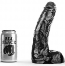 Anál - vagína univerzální černé dildo 25,5 cm s koulem