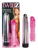 Sleeve Kit Velký gelový návlek a exluzivní vibrátor, dva v jednom