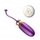 Boss Series Vibrating Silicone Love Egg 10 - Vibrační vajíčko s vyhříváním a hlasovým nebo dálkovým ovládáním fialové