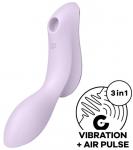 Satisfyer Curvy TRINITY 2 vibrátor se stimulátorem klitorisu violet 16,8 cm