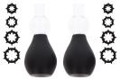 Taboom Nipple Enlargers with 8 Rings Black