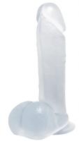 Baile Dong Realistic Dildo klasické průhledné dildo Průhledný