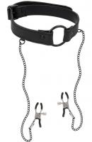 O Ring Gag with Nipple Clamps