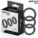 Addicted Toys Set Of Flat Silicone Rings, silikonové erekční kroužky