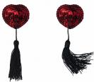 Lola Games Pasties Burlesque Gipsy Red - lepítka na bradavky červená Červený