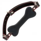 Darkness Darkness Bone Gag Silicone Black, černý roubík ve tvaru psí kosti 14,8 x 2,5 cm