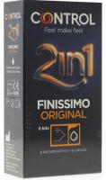 CONTROL FINISSIMO DUO kondomy s lubrikačním gelem 6 ks
