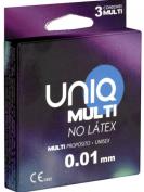 Uniq Multi Unisex No Latex 0.01mm Condoms 3 pack