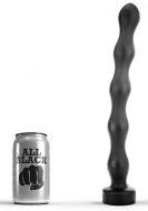 All Black AB69, černé vinylové dildo 31 x 3,5 cm