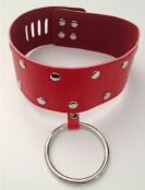 Leather Collar with Ring Padlock Key