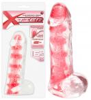 X-TIER 6.5inch red/transparent dildo