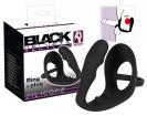 Black Velvets Ring &amp; Plug - silikonový masér prostaty 9 cm s kroužkem na penis