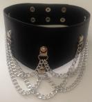 Faux Leather Collar With 5 Chains