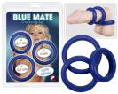 3 blue silicone rings